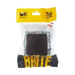 Розетка 1-местная IEK BRITE РСбш10-3-44-БрТБ с заземлением, с защитными шторками и крышкой, 16А, IP44, темная бронза