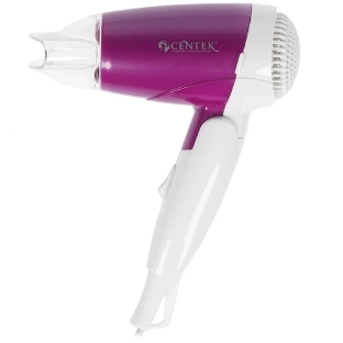 Фен Centek CT-2230 фиолетовый/белый, 1200 Вт, компактный