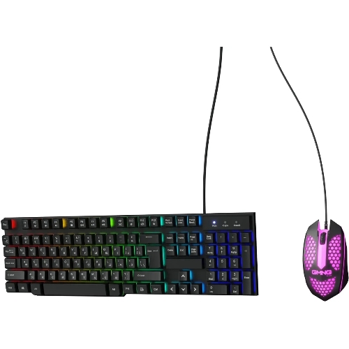 Комплект клавиатура+мышь Oklick 400GMK проводной, USB, 1200 DPI, чёрный