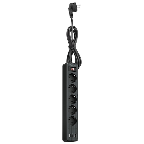 Сетевой фильтр QUMO Power Bar 5SP4U (P-0005), черный