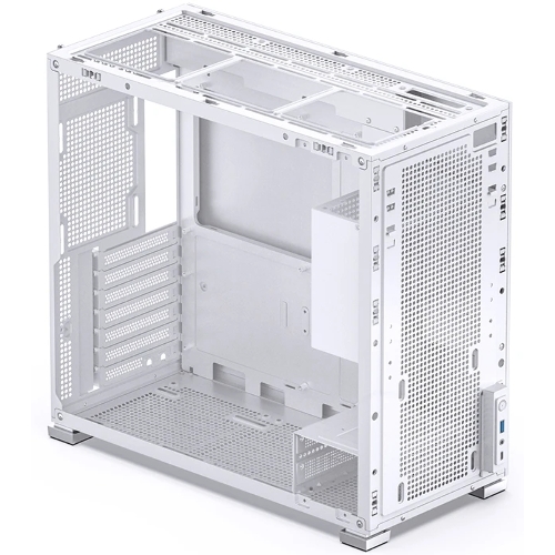 Компьютерный корпус без блока питания Case JONSBO D41 MESH, Midi-Tower, TG, no fan, 1xUSB-A 3.2 + 1xUSB-C 3.2, ATX, mATX белый