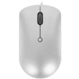 Мышь проводная Lenovo 540 светло-серый, 2400 dpi, USB-C, кнопки - 4