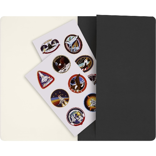 Блокнот Moleskine CAHIER NASA-INSPIRED SKCAHLP7063S2 Large 130х210 мм 120 стр. нелинованный мягкая обложка серебристый/черный Moon (2 шт)
