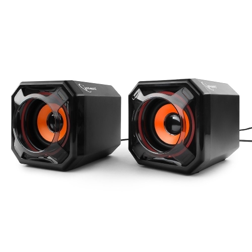 Акустическая система 2.0 Gembird SPK-405, пассив. излучатели, черный, 5 Вт, рег. громкости USB-питание