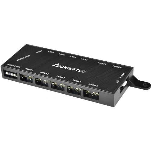 Компьютерный корпус CHIEFTEC HUNTER GS-01B-OP без БП, боковая панель из закаленного стекла, 3xARGB LED 120мм вентилятора спереди, 1xARGB LED 120мм вентилятор сзади, черный, ATX