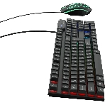 Комплект клавиатура+мышь Oklick 400GMK проводной, USB, 1200 DPI, чёрный