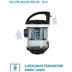 Пылесос Vitek 8142-VT-01 черный/белый, 200/1500 Вт, уборка сухая, пылесборник циклонный фильтр, 1.8 л
