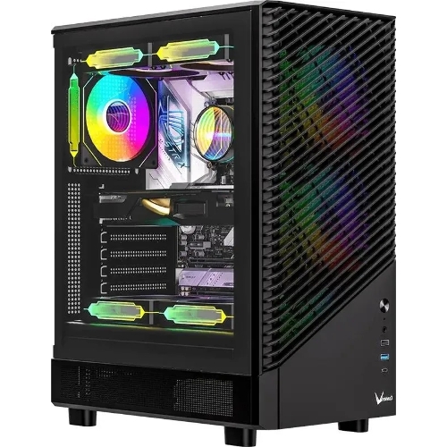 Компьютерный корпус Aerocool/Formula Mana Geometry черный без БП ATX 3x120мм 1xUSB 3.0 1xUSB3.1 audio bott PSU