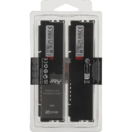 Оперативная память Kingston Fury Beast, DDR5, 32Gb (2x16Gb), 6000MHz, CL36, DIMM, с радиатором, черный