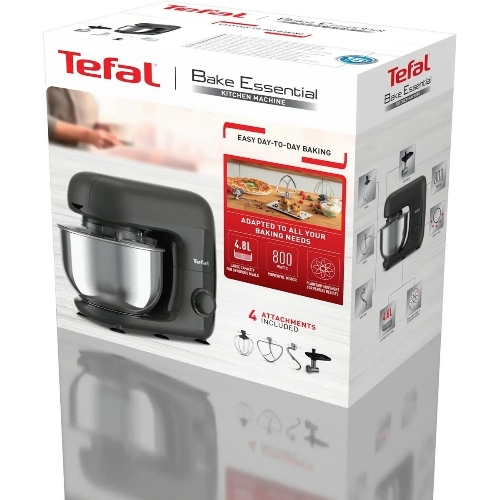 Кухонная машина Tefal Bake Essential QB161H38, черный/серебристый