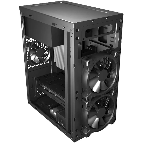 Компьютерный корпус Digma DCC-MN306 черный без БП mATX 1x80мм 1x92мм 2x120мм 2xUSB 2.0 1xUSB 3.0 audio