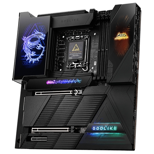 Материнская плата MSI MEG Z890 GODLIKE, LGA1851, Intel Z890, 4xDDR5, 4xSATA, 8xM.2, 2xPCIe 5.0 x16, 1xPCIe 4.0 x4, 2xThunderbolt 4 (40Gbps), 1x10G LAN, 1x5Gb LAN, Wi-Fi 7, Bluetooth 5.4, 5xUSB-C 10Gbps, 1xUSB-C 20Gbps, 8xUSB-A 10Gbps, 4xUSB-A 5Gbps, 4xUSB-A 2.0, 1xS/PDIF, 2x3.5 мм, 7.1, E-ATX