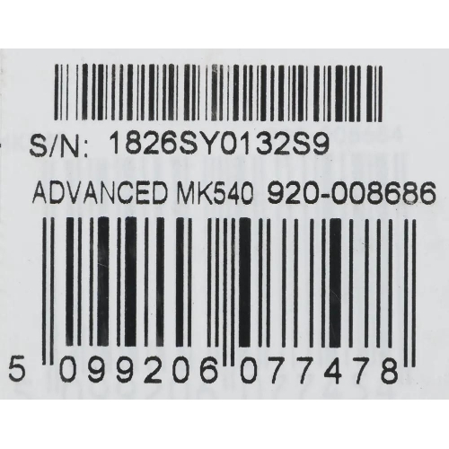 Комплект клавиатура+мышь Logitech MK540 беспроводной, USB, 1000 DPI, чёрный