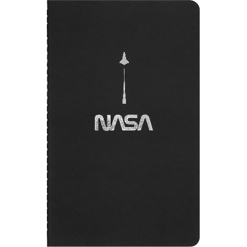 Блокнот Moleskine CAHIER NASA-INSPIRED SKCAHLP7063S2 Large 130х210 мм 120 стр. нелинованный мягкая обложка серебристый/черный Moon (2 шт)