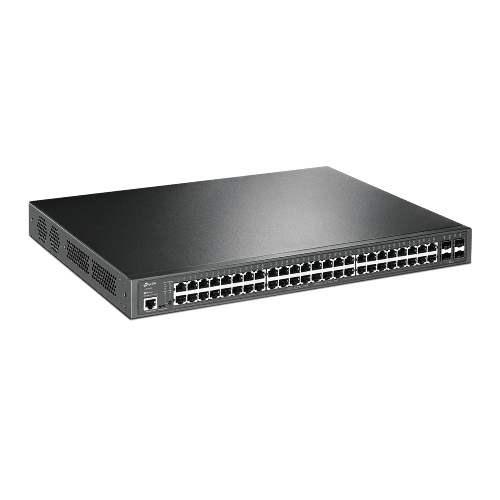 Коммутатор 48-port Gigabit PoE+ L2+ switch, 48 802.3af/at PoE+ ports, 4 Gb SFP slots, 1 RJ-45 + 1Micro-USB console ports, 348W PoE budget