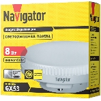 Лампа светодиодная Navigator NLL-GX53-8-230-4K 8 Вт таблетка 4000К белый GX53 640 лм 220-240В