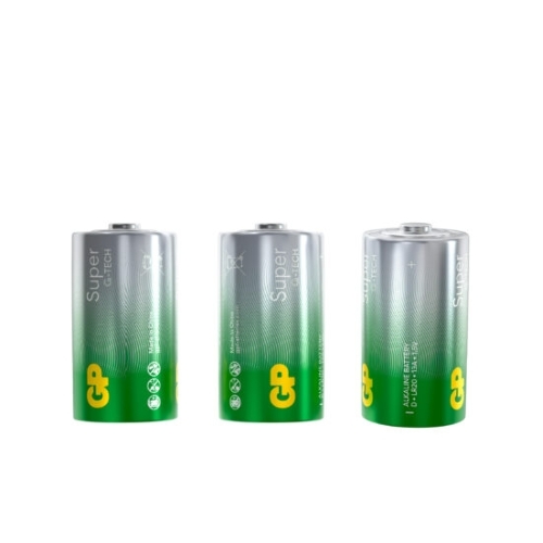 Алкалиновые батарейки GP Super Alkaline G-Tech 13А типоразмера D - 2 шт. на блистере (2 шт.)