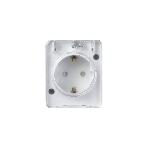 Розетка 1-м ОП AtlasDesign Profi54 16А IP54 250В с заземл. защ. шторки белый SchE ATN540145