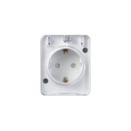 Розетка 1-м ОП AtlasDesign Profi54 16А IP54 250В с заземл. защ. шторки белый SchE ATN540145