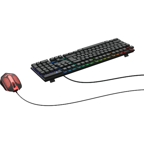 Комплект клавиатура+мышь Oklick 400GMK проводной, USB, 1200 DPI, чёрный