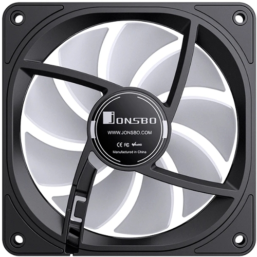 Вентилятор для корпуса JONSBO FR-606BR Reverse (120x120x25мм, 4-pin PWM, ARGb, 35.99CFM, 26.5dBA, 1500RPM, черный)