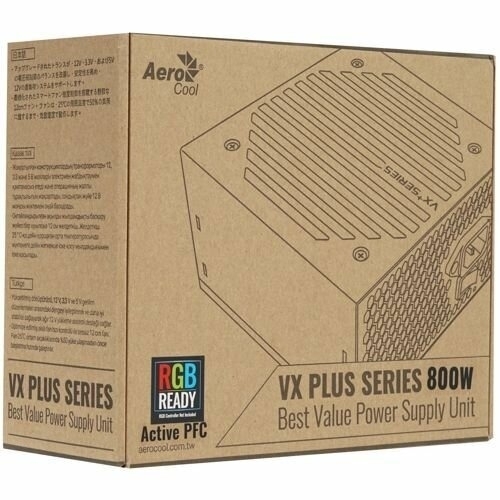 Блок питания Aerocool/Formula VX PLUS 800 RGb, 800Вт, 120мм, черный