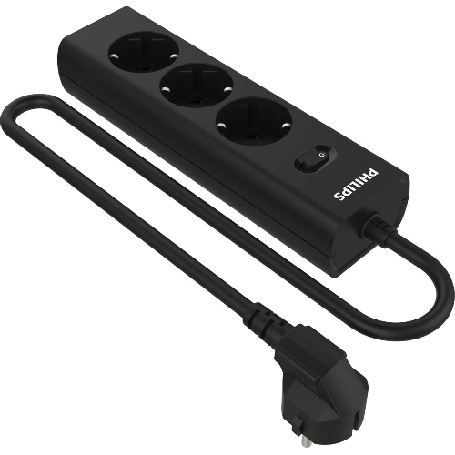 Сетевой фильтр Philips CHP2135BB/51, 3м, 3 розетки, черный