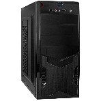 Компьютерный корпус Miditower ExeGate CP-604-UNS450 (ATX, БП UNS450 с вент. 12см, 2*USB, аудио, черный)