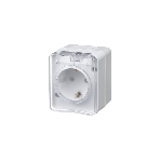 Розетка 1-м ОП AtlasDesign Profi54 16А IP54 250В с заземл. защ. шторки белый SchE ATN540145