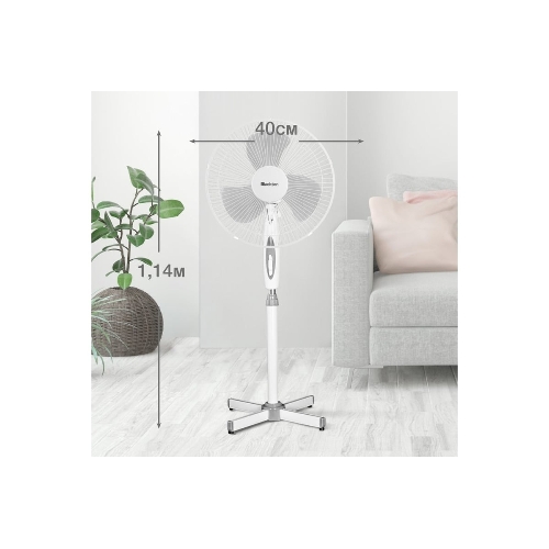 Вентилятор Blackton Bt F1114 White-Gray (2в1 ч/б коробка + 1 ч/б коробка). (2в1 ч/б коробка + 1 ч/б коробка) Потребляемая мощность: 45 Вт, Тип управления: Механический, Количество скоростей: 3, Диаметр решетки: 40 см, Длина сетевого шнура: 1.45 м, Защита от поражения электротоком: Класс II