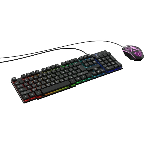 Комплект клавиатура+мышь Oklick 400GMK проводной, USB, 1200 DPI, чёрный