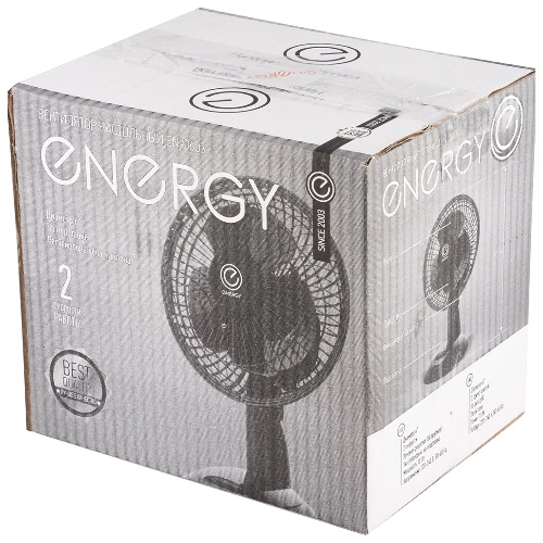 Вентилятор Energy EN-0603 чёрный, настольный, 15 Вт, 2 скорости, 15 см