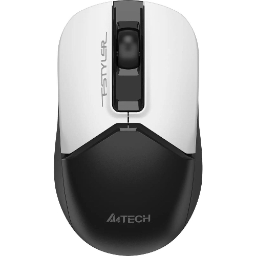 Мышь беспроводная A4Tech Fstyler FG12 белый/черный, 1200 dpi, радиоканал, USB, кнопки - 3