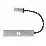 Переходник VCOM USB 3.0 -->RJ-45 1000Mbps+3 USB3.0, Aluminum Shell, 0.2м DH312A
