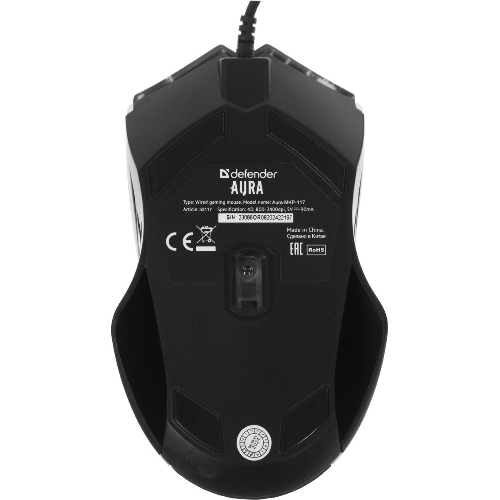 Комплект клавиатура+мышь Defender Aura MKP-117 проводной, USB, 2400 DPI, черный