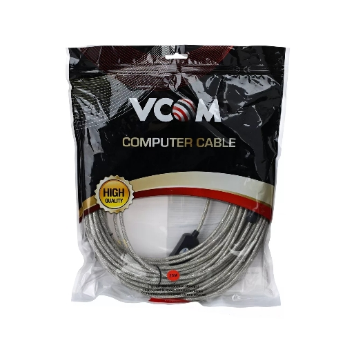 Кабель-адаптер VCOM VUS7049-25M USB2.0-repeater, удлинительный активный Am-->Af 25м