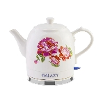 Чайник электрический Galaxy Line GL 0503 белый, керамический корпус, 1400 Вт, 1,4 л, индикатор работы, указатель максимального уровня воды