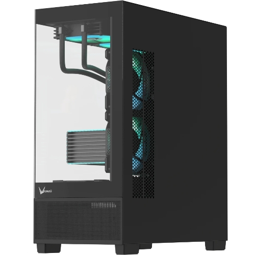 Компьютерный корпус AeroCool/Formula V Line Crystal E1 Black, ATX, TYPE-C*1, USB3.0*2, Switch Display Panel