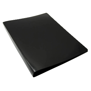 Папка с 20 прозрачными вкладками Бюрократ DeLuxe DLV20BLCK A4, пластик, 0.7мм, черный
