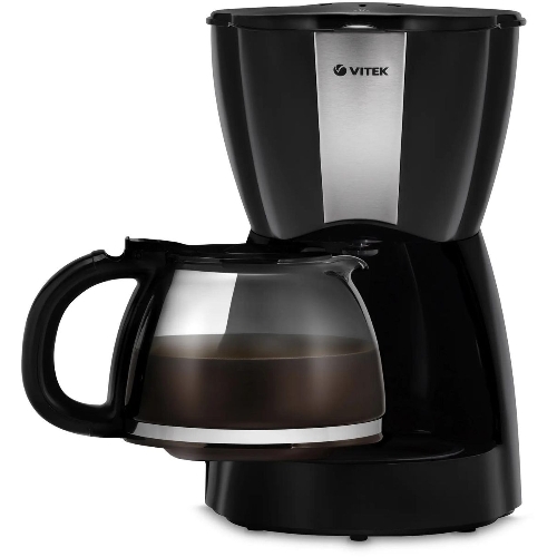 Кофеварка капельная Vitek VT-1503 черный, исп. кофе - молотый, 1.2 л, 900 Вт.