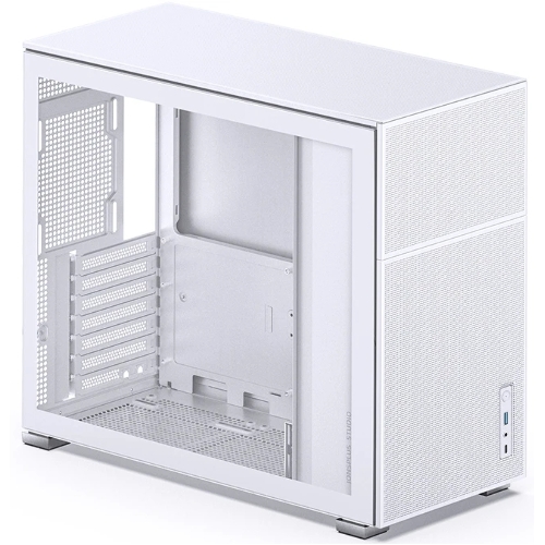 Компьютерный корпус без блока питания Case JONSBO D41 MESH, Midi-Tower, TG, no fan, 1xUSB-A 3.2 + 1xUSB-C 3.2, ATX, mATX белый