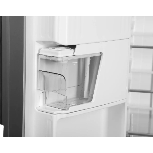 Холодильник Hitachi R-W660PUC7X GS серебристый стекло двухкамерный 396/144л морозилка сверху, No Frost, Side by Side