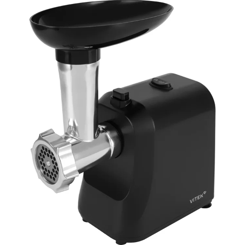 Мясорубка электрическая Vitek VT-MG3600 черный, 1800 Вт, 1.6 кг/мин, реверс, защита от перегрузки, насадки - 4