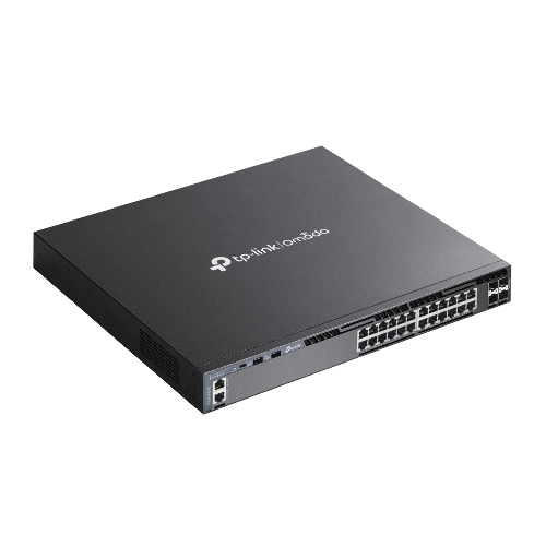 Коммутатор управляемый стекируемый 3 го уровня TP-Link SG6428X Omada с 24 гигабитными портами и 4 портами SFP+