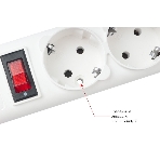 Фильтр-удлинитель, PC 0,5 м 5 р, бел. 10А, SPG-B-0,5M-WHITE