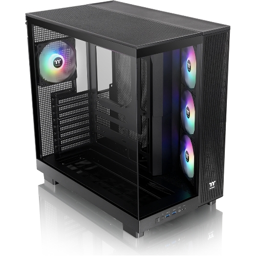 Компьютерный корпус Thermaltake View 380 XL TG ARGB черный без БП E-ATX 2x120мм 2xUSB3.0 audio bott PSU