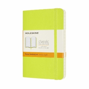 Блокнот Moleskine CLASSIC SOFT QP611C2 Pocket 90x140 мм, 192 страниц, линейка, мягкая обложка, лайм