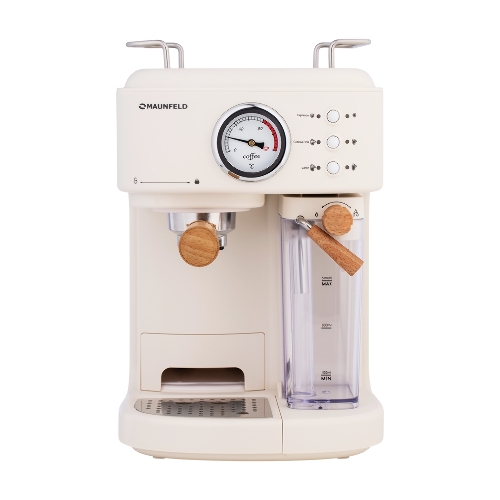 Кофеварка рожковая Maunfeld MF-737BG PRO бежевый, исп. кофе - молотый, 1.5 л, 1250 Вт, 15 бар