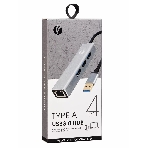 Переходник VCOM USB 3.0 -->RJ-45 1000Mbps+3 USB3.0, Aluminum Shell, 0.2м DH312A