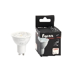 Лампа светодиодная Feron PRO LB-1607 7Вт 230В GU10 дневной с линзой 38 гр.